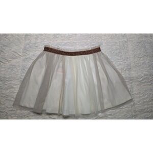Epic Threads Girls Ivory Tulle‎ Skirt – Metallic Elastic Waist | Size 6X